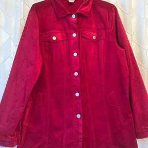 Red corderoy jacket - Chico's size 3